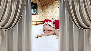 Hot Housewife Lukerya. Big Ass on a Big Bed.