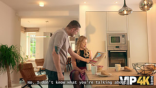 VIP4K. Blonde fiancee wasn't shy to show her body