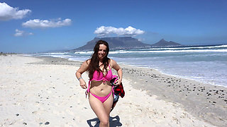 Stripping and Frolicking on a Beach
