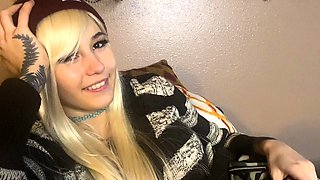 Hot blonde teen tiffany fox strips and masturbates