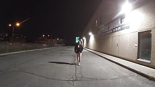 Sissy Horny CD hanging outdoors in the public view