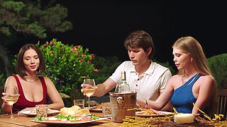 Two girls in nylons are having a hot lesbian sex