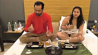 Desi stepdaughter PujaPrem seduces stepdad with her pink pussy - sucks big dick & rides monster cock hard