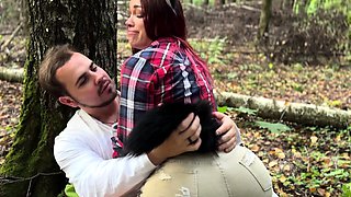 Hot anal sex hardcore enjoying by three babes outdoor