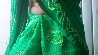Indian village wife pees while showing off her boobs