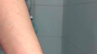 Shower Shave and Trim My Hairy Pussy with Me