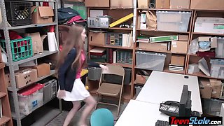 StepGranny and teen thieves fuck a mall cop for freedom
