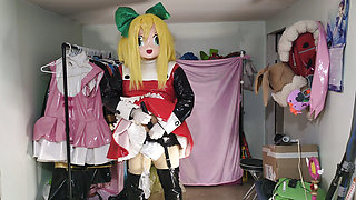 Kigurumi Mask Crotch Breathing Tubes PVC Cosplay Breathplay Vibraitor