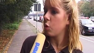 Cute Teen From Germany Masturbats on Outdoor Casting