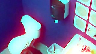 Solo slut masturbating in the office