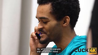 Cuck4k. prego blonda with nice natural figure is fucking a stranger in front of her hubby