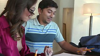 Throating and DPing slutty Asian teacher in her home