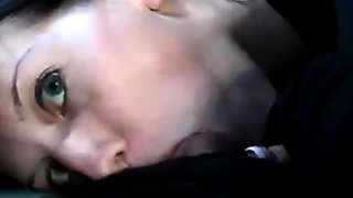 Slut Sucks Cock On A Bus