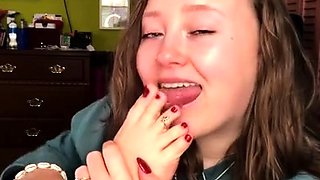 Exotic brunette hardcore foot fetish fuck