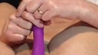 Mature MILF Enjoys Playing with Her Toys Cums with a Big Squirt Stepmom