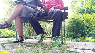 Thick Mature BBW Makes Me Explode With Cum - Outdoor Handjob Fun