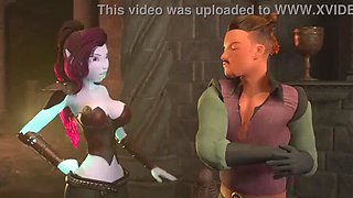 Sexy Elf Rides Big Cock In 3D Animated Cartoon Sex