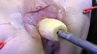 Wide Open Cocked Pussy Mechanically Fucked From Very Close 3