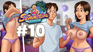 My stepsister charges me for touching her tits (Summertime Saga #10) - Jazziuu