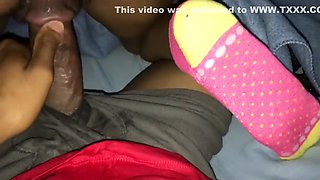 Ebony teen riding