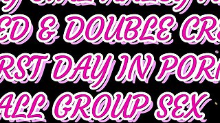 Party Girl Haley Hill Tag Teamed & Double Creampied at First Day in Porn - All Group Sex 4K