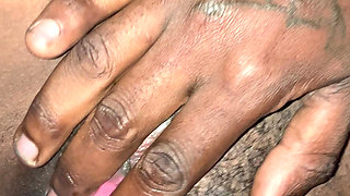 ebony girl sucking and fingering