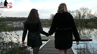 Hot Double Piss From 2 Wet Pussies by the River