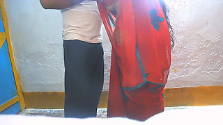 Busty Boobs Red Saree Sister in Law Fuck by Brother in Law