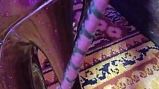 Dominatix Eva Latex Femdom Fetish Purple Rubber Big Ass MILF BDSM Solo Fuck Machine Hot High Heels