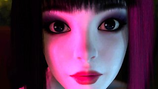 Nexus 3 Cyberpunk sex with busty brunette Extreme deepthroat