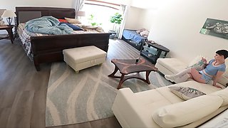 Stepbrother Fucks Stepsister's Lesbian Girlfriend