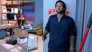 The Janitor's Closet With Abigail Mac, Small Hands - Brazzers