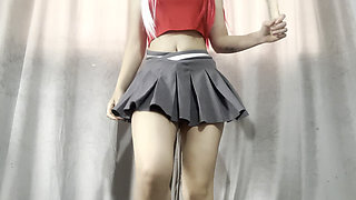 My Indian Girlfriend Shows Herself in a Skirt and Then