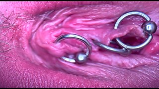 Extreme Close up Pee and My Pierced Pussy and Clit Compilati