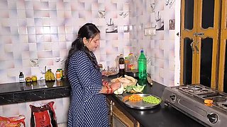 Indian Amateur Couple Cooks Up Hot Sex Recipe in Kitchen - Pujaprem Fucks Hard
