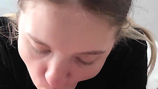 Horny After Party, She's Covered in Cum After Deepthroat Blowjob