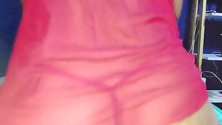 Detonating beautiful buttock in lingerie