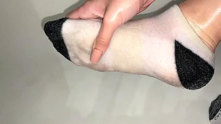 Foot Oil Massage in Ankle Socks