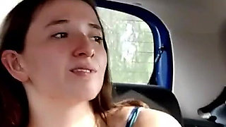 My Taxi Trip Flashing My Boobs and Touching Myself
