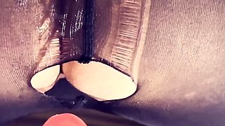 Mistress Likes to Fuck His Ass in Pantyhose