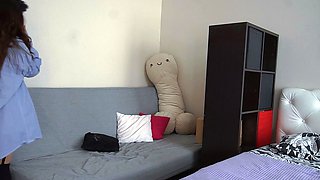 Blonde tight pussy babe solo toy fun in glamour masturbation