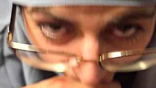 Close up Blowjob with Glasses Mia Niqab