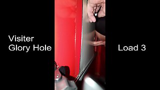 Suck and fuck with hotwife from sexbiosstel cuckold couple in glory hole in adult theater