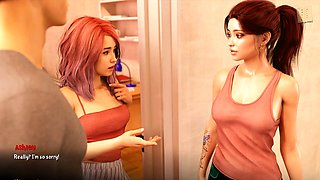 Steamy pc gameplay with an erotic tale featuring a curvy big-ass babe
