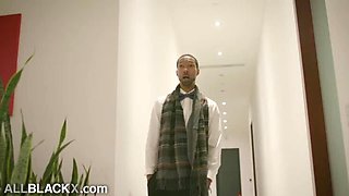Kira Noir Fucks Her New Black Neighbor on the Kitchen Counter - Big Dick, Big Ass Action