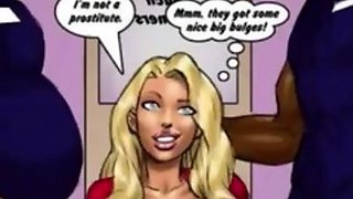 Cartoon: Hot Blondes Hunt for Big Black Cock