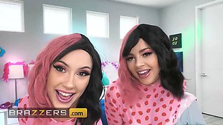 Jazmin luv & Bella Luna are ready to do some kinky e-content when bruce arrives home & offers his boner - brazzers