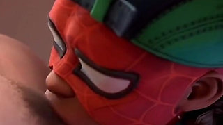 Ebony Spider-man Slut Deepthroating Spooder-man’s Thicc Hard Ass Cock