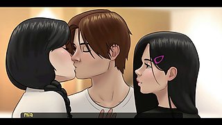 Animated hentai scene with a hot bra and exciting action