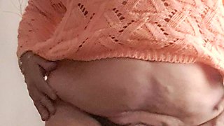 Tidying up One Morning Without Panties